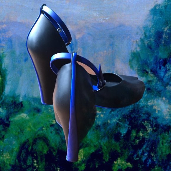 Melissa Black and Blue Women's Shoes - Picture 1 of 6